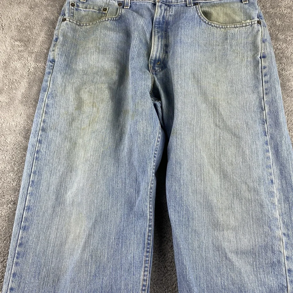 Levis 569 Loose Straight Fit Jeans‎ Mens 38x26.5 Blue Medium Wash Hemmed VTG